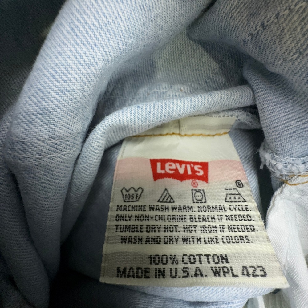 Vintage Levis 501 Mens 28x34 Light Wash Straight Leg Jeans USA NWT NOS READ - Picture 4 of 16